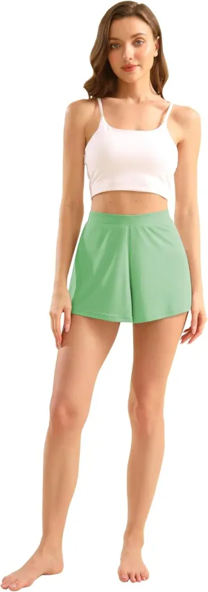 5 Pack Modal Soft Lounge Shorts for Women High Waist Casual Sleepwear Cozy Pajama Bottom Comfy Pajama