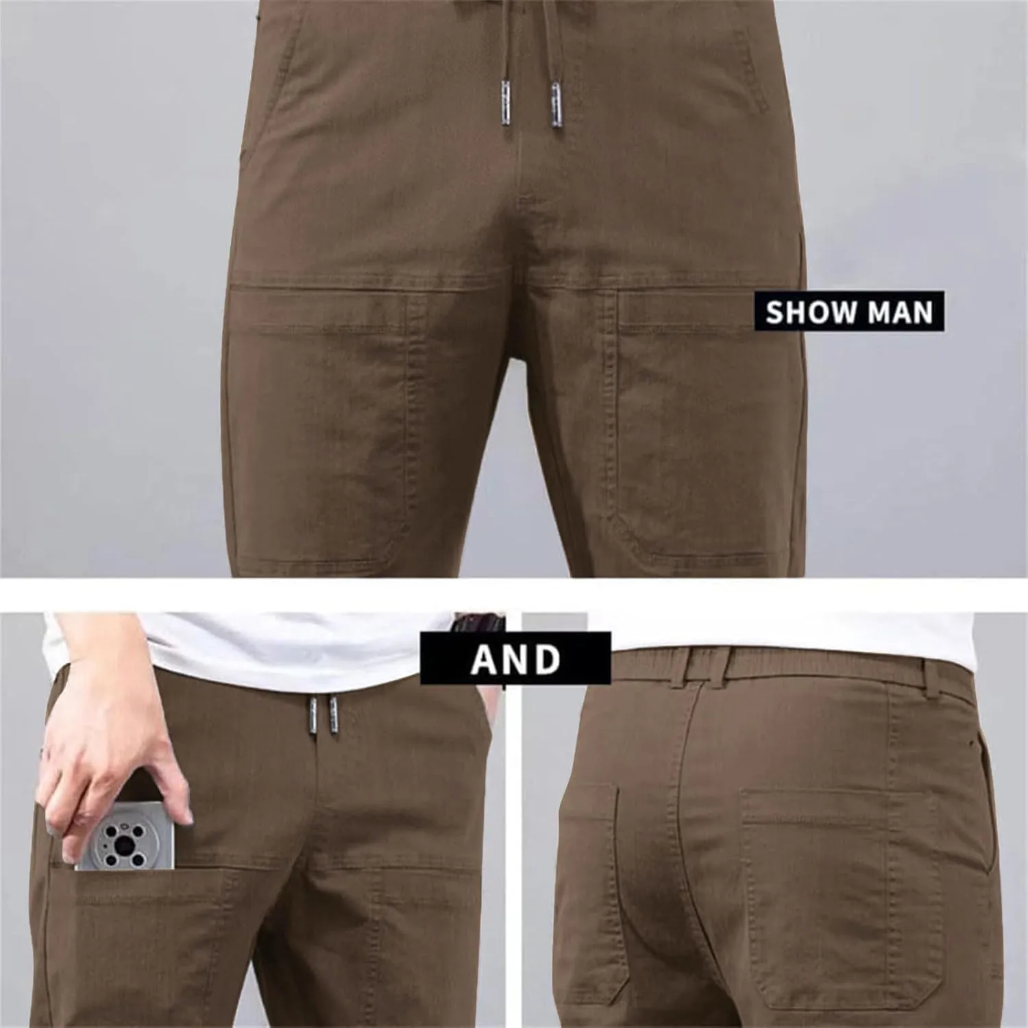 Acegents Cargo Pants High Stretch Multi-Pocket Durable Cargo Pants Multipants for Men Plus Size Pants Tactical Pants