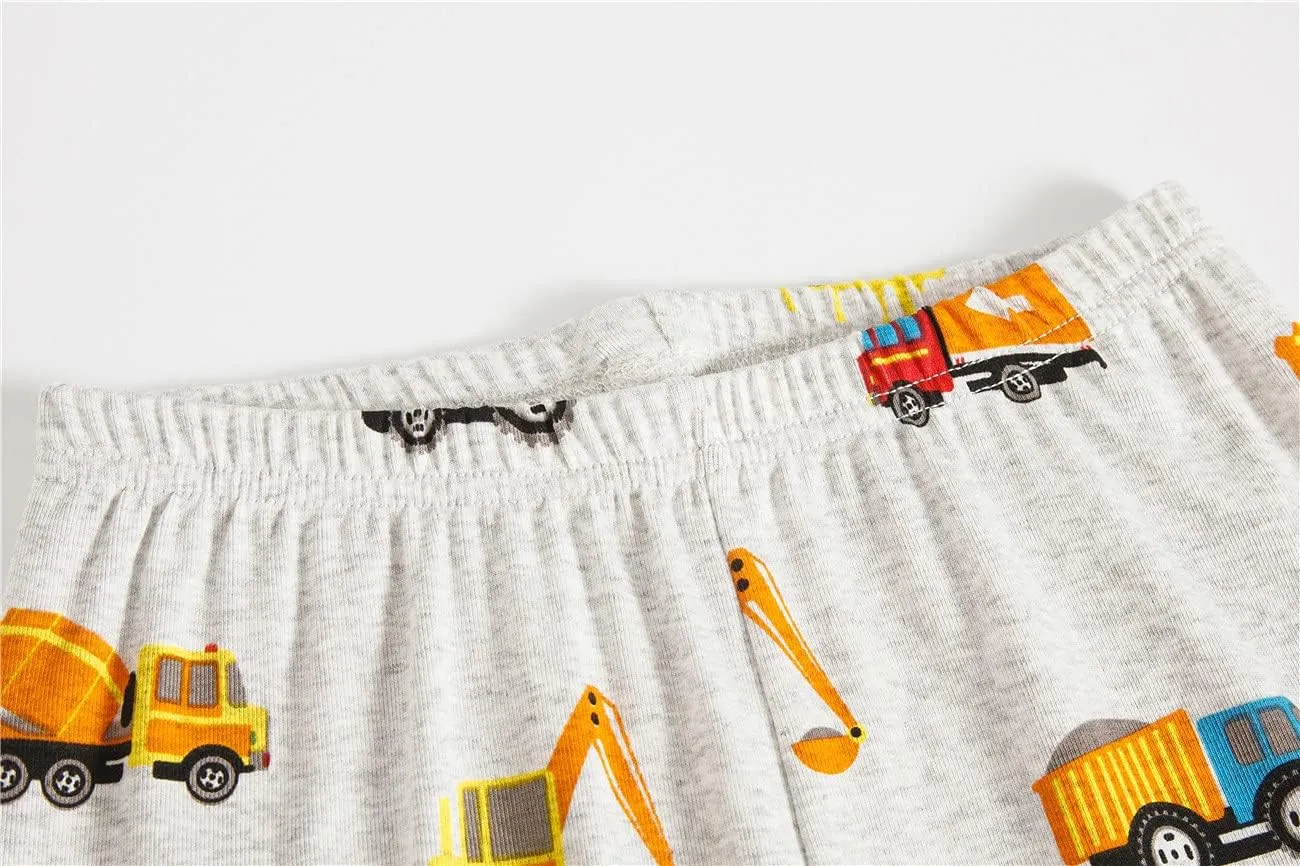 Akyzic Boys Pajamas 100% Cotton Planet Pjs Toddler 2 Piece Short Sleeve Sleepwear Summer Kids Clothes Set 3t-10t