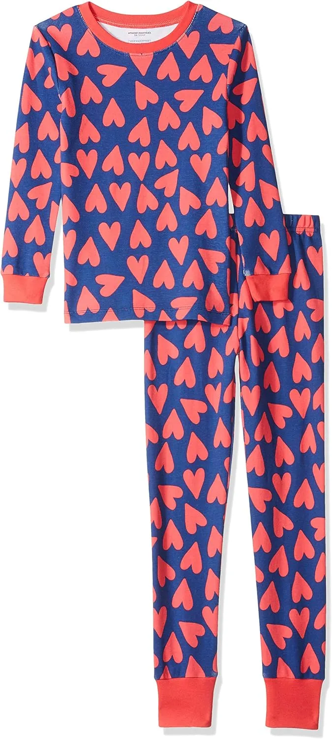 Amazon Essentials Unisex Babies, Toddlers and Kids' Snug-Fit Cotton Pajama Sleepwear Sets