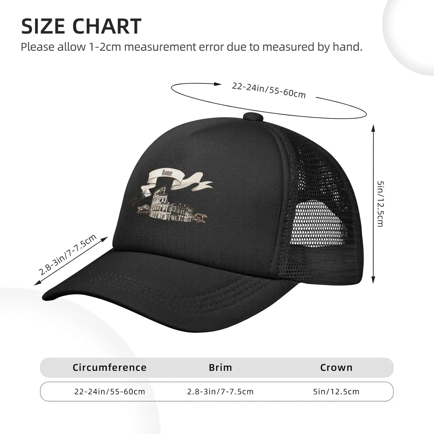 Ancient Roman Adjustable Mesh Baseball Cap Funny Trucker Hat Summer Beatch Outdoor Sports Sun Hat