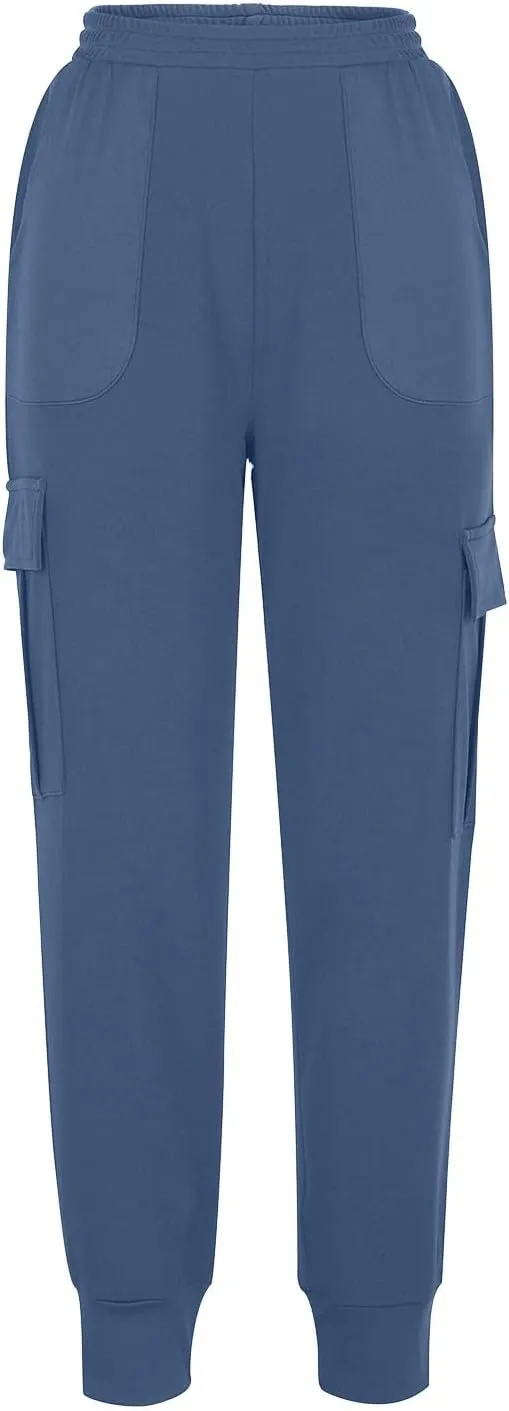Athletic Pants Women Lightweight Hiking Cargo Pants Quick Dry Casual Trousers Soft Joggers Elastic Waist Sweatpants