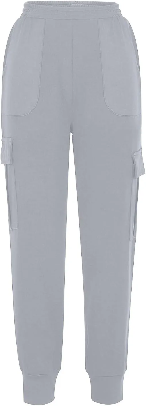 Athletic Pants Women Lightweight Hiking Cargo Pants Quick Dry Casual Trousers Soft Joggers Elastic Waist Sweatpants