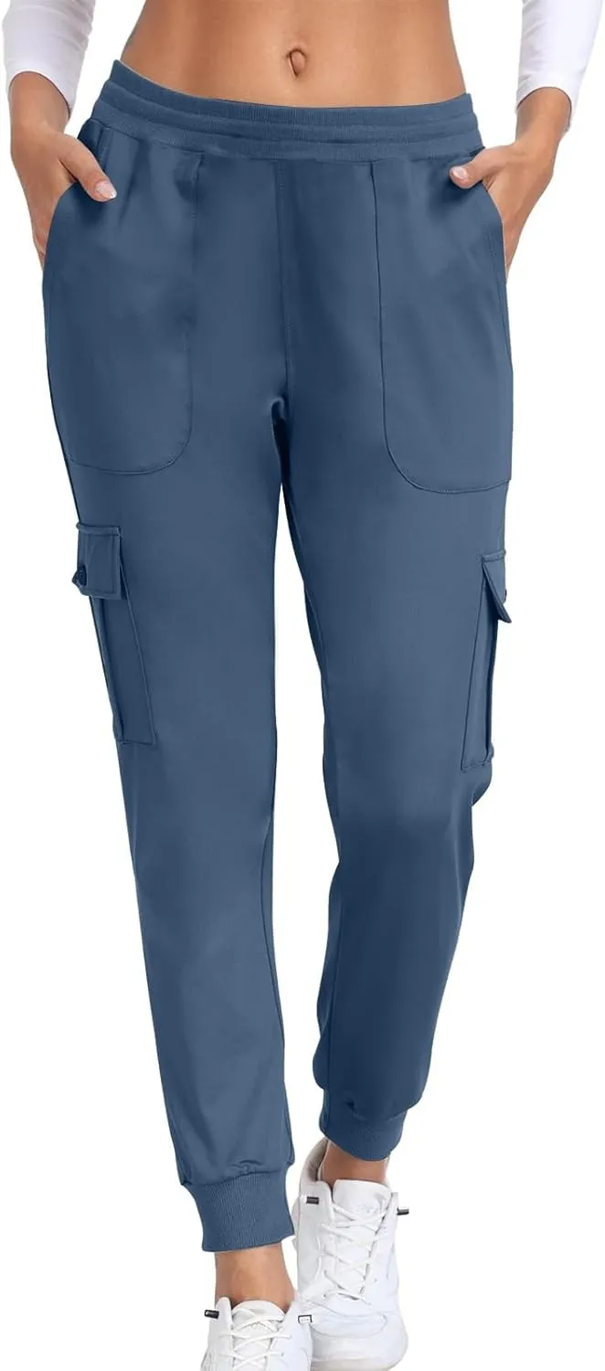 Athletic Pants Women Lightweight Hiking Cargo Pants Quick Dry Casual Trousers Soft Joggers Elastic Waist Sweatpants