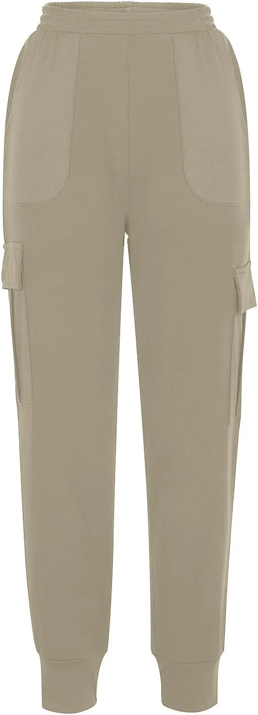 Athletic Pants Women Lightweight Hiking Cargo Pants Quick Dry Casual Trousers Soft Joggers Elastic Waist Sweatpants