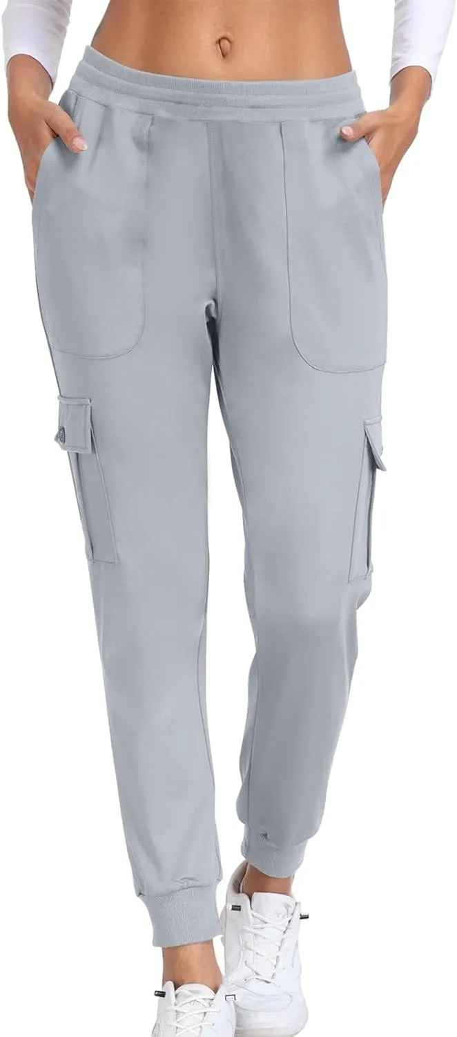 Athletic Pants Women Lightweight Hiking Cargo Pants Quick Dry Casual Trousers Soft Joggers Elastic Waist Sweatpants