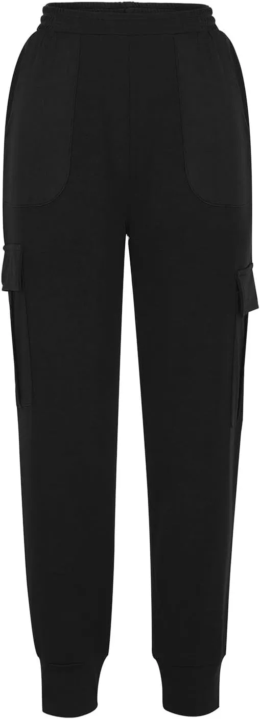 Athletic Pants Women Lightweight Hiking Cargo Pants Quick Dry Casual Trousers Soft Joggers Elastic Waist Sweatpants