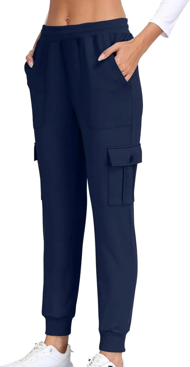 Athletic Pants Women Lightweight Hiking Cargo Pants Quick Dry Casual Trousers Soft Joggers Elastic Waist Sweatpants