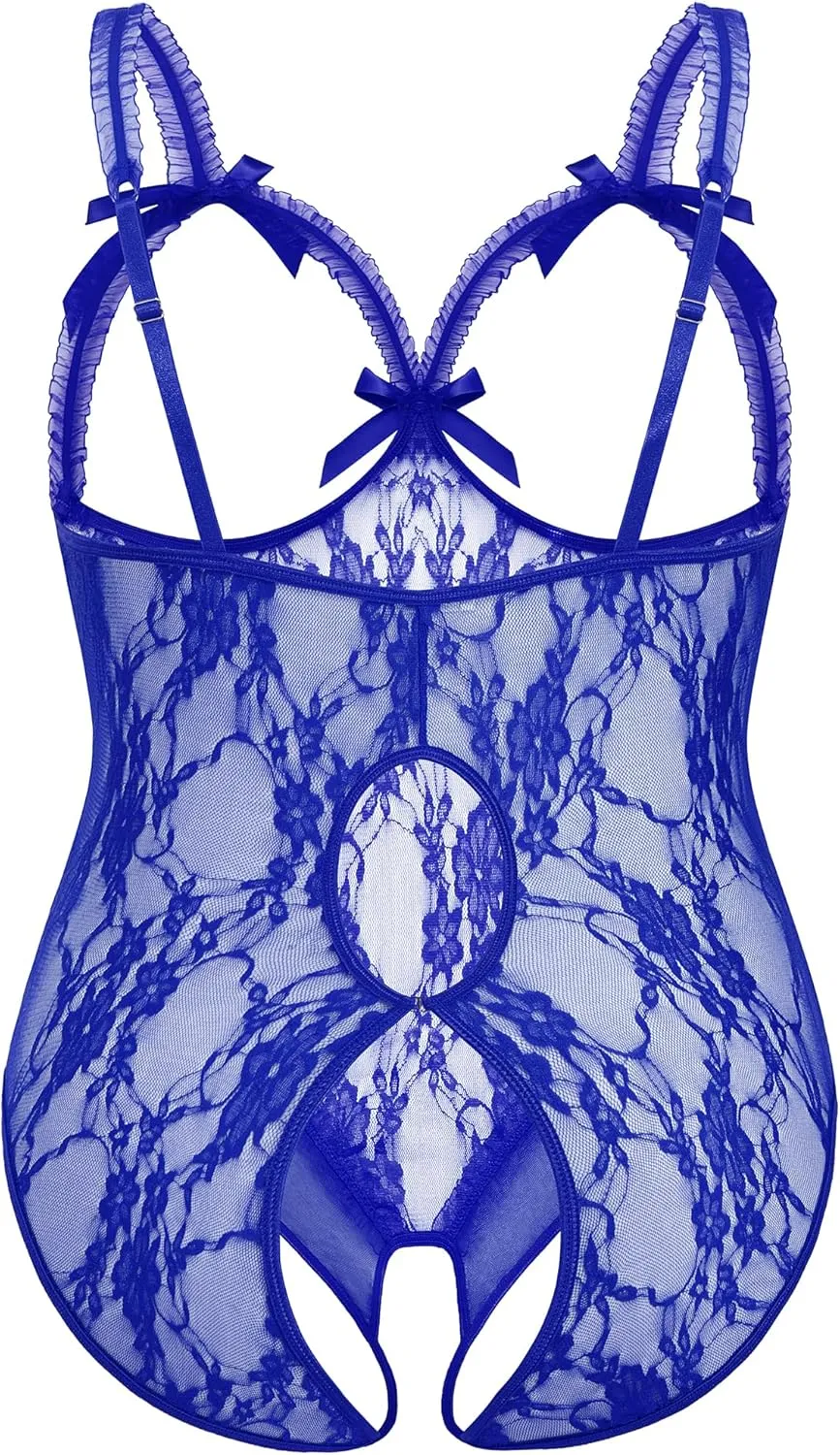 Avidlove Plus Size Lingerie Exotic Teddies Bodysuits One Piece Lace Babydoll Sleepwear