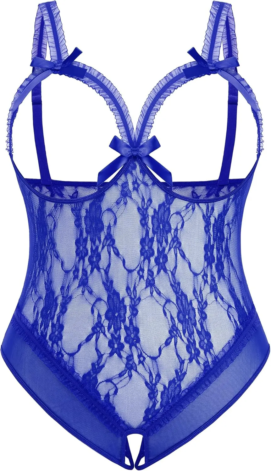Avidlove Plus Size Lingerie Exotic Teddies Bodysuits One Piece Lace Babydoll Sleepwear