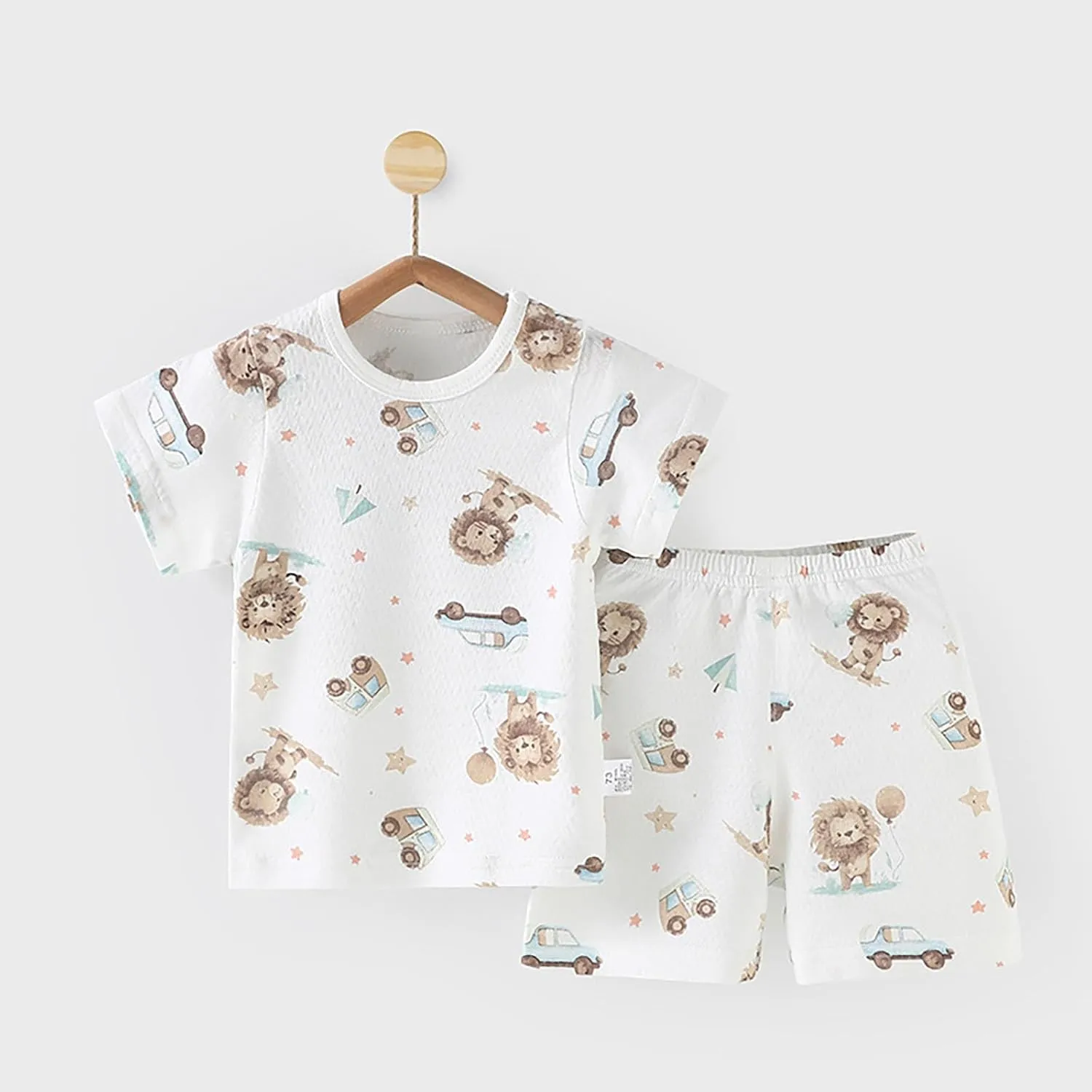Baby Girls Boys Pa𝗷amas Set 2 P𝗝s Slee𝗽wear Cotton Thin Baby Summer Cute Prints Loun𝗴e Clothes Kids Short N𝐢ghtwear