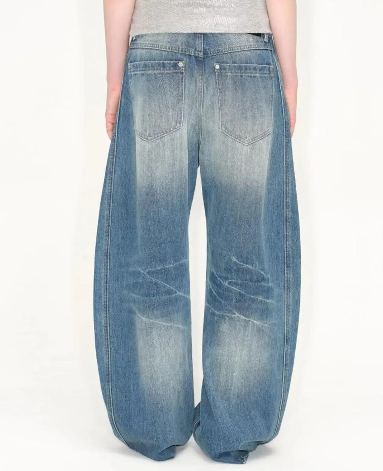 Baggy Jeans for Woman Men High Waisted Barrel Leg Jeans Y2K Casual Loose Denim Pants Grunge Clothes