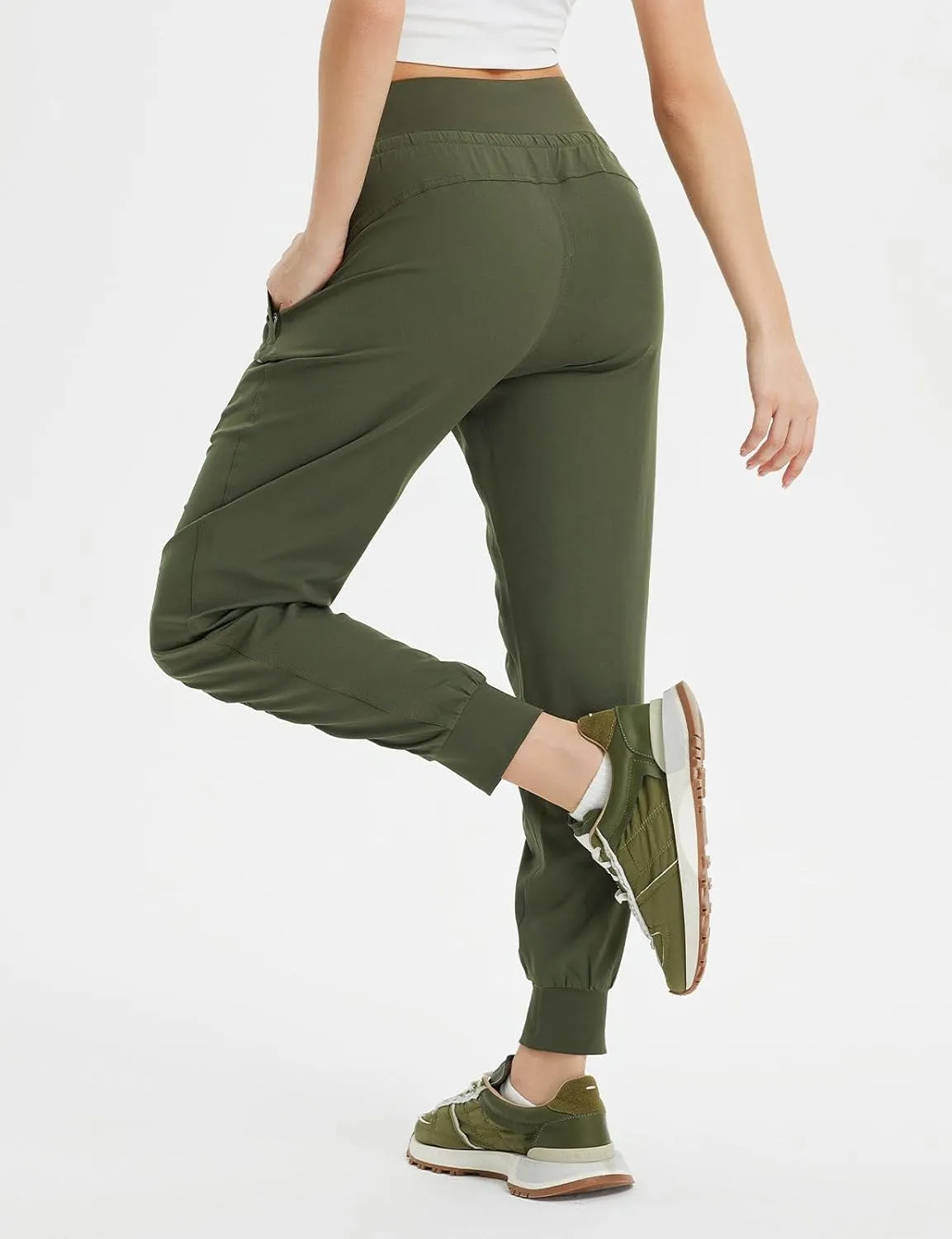 baleaf Women's Joggers with Zip Pockets Hiking Pants Lightweight Quick Dry Water Resistant Track Pants