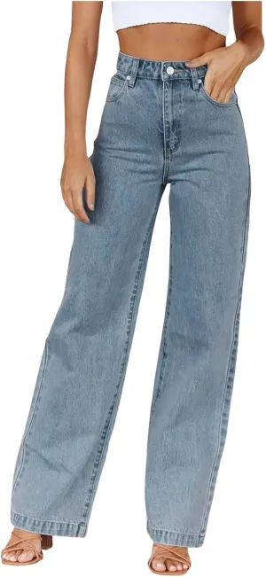Barrel Jeans for Women Trendy High Waisted Baggy Straight Leg Bootcut Casual 2025 Ladies Stretch Denim Pants Girls