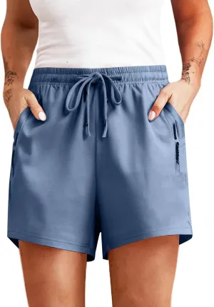 Beeswan Pants for Women Over 50 Ultra Stretch Breathable Quick Dry Elastic Waist Bermuda Shorts with Pockets