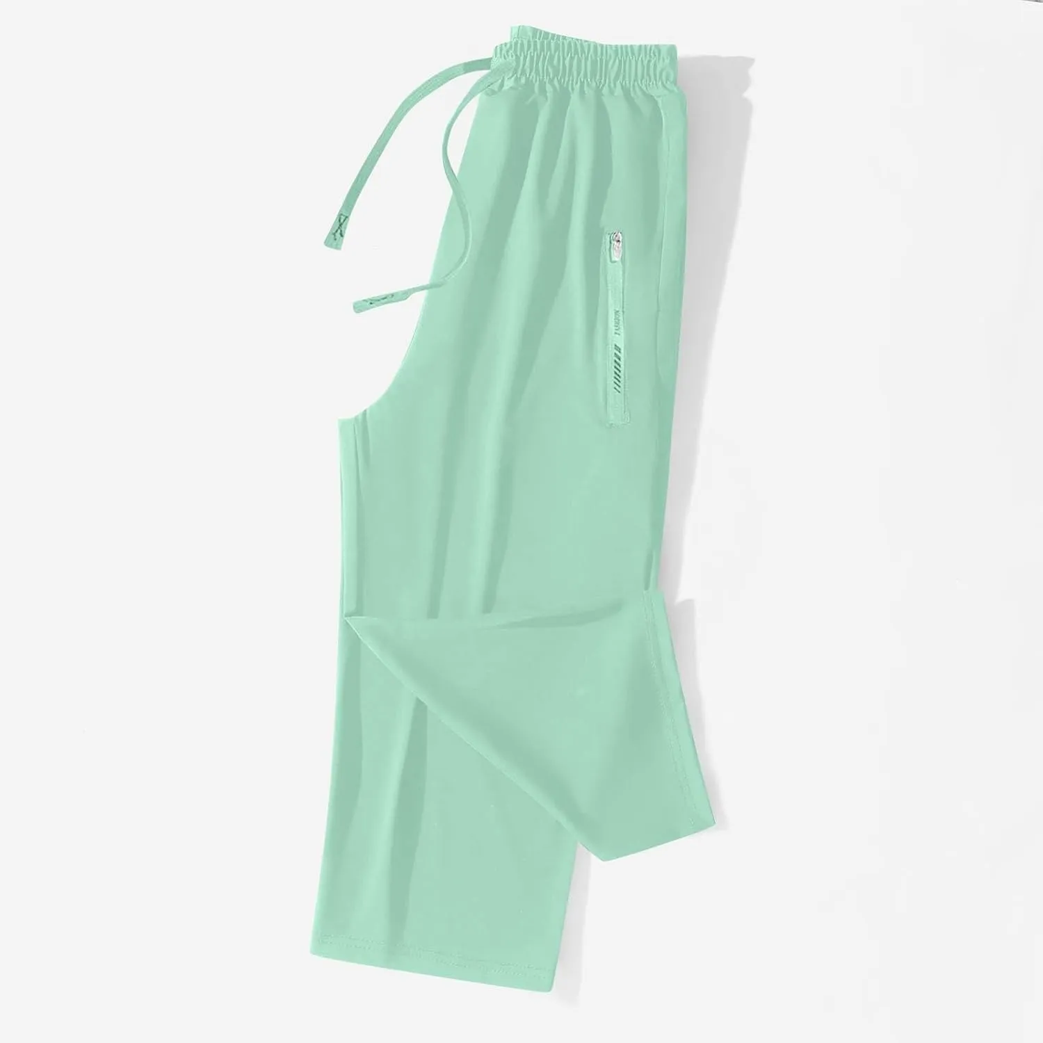 Beeswan Pants for Women Quick Dry Comfy Fit Stretch Active Capri Pant Casual Lightweight Wide Leg Capris
