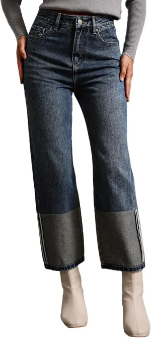 BELLA BARNETT Casual High Waisted Jeans for Women Straight Leg Jeans for Women Comfortable Baggy Jeans