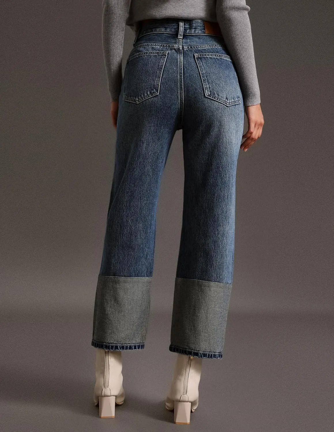 BELLA BARNETT Casual High Waisted Jeans for Women Straight Leg Jeans for Women Comfortable Baggy Jeans
