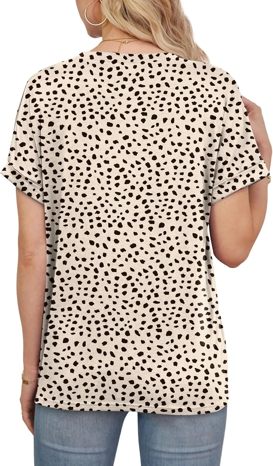 Besshopie Women's Oversized T Shirts Short Sleeve Crewneck Summer Tops Casual Loose Basic Tee Shirts 2025 Trendy Clothes