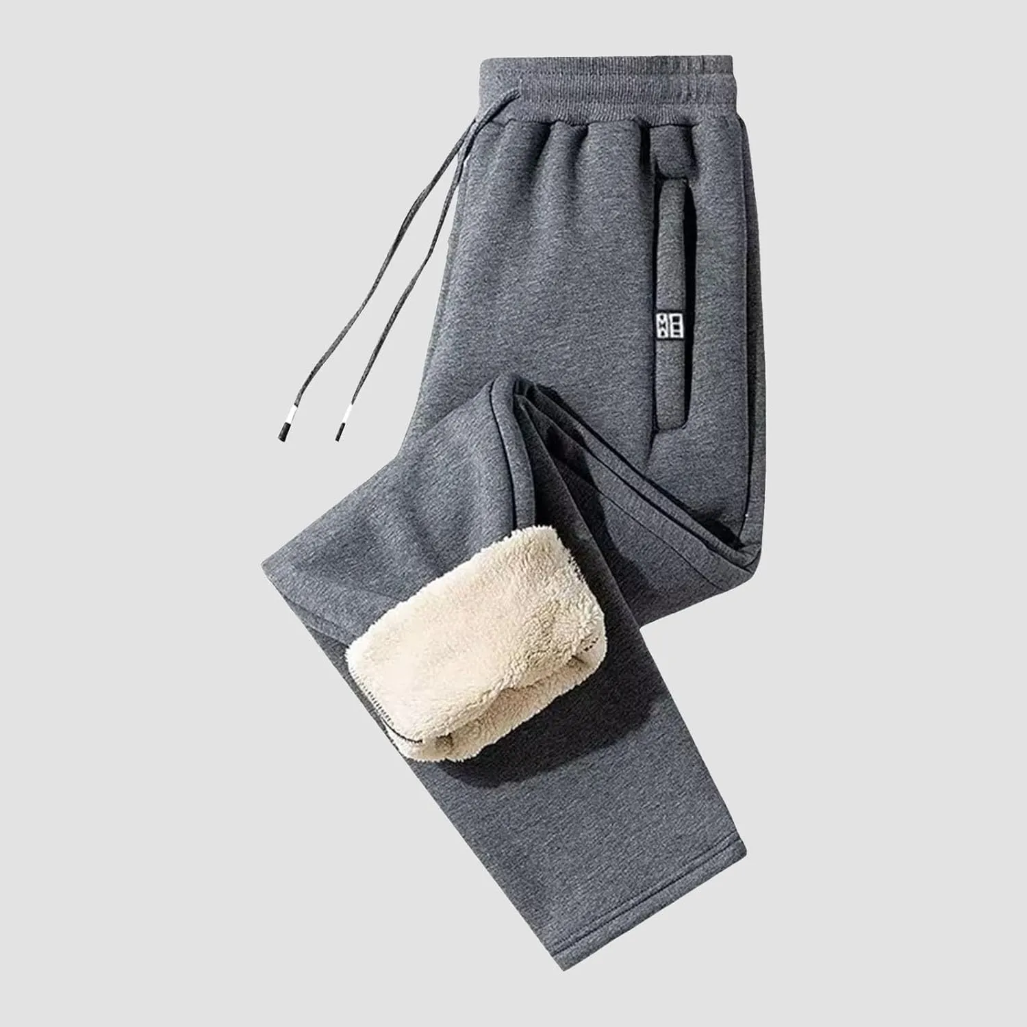 BIFUTON Fleece Lined Pants Men,Men's Warm Fleece Pants Sherpa Lined Sweatpants Winter Running Joggers Pants Outdoor Trousers