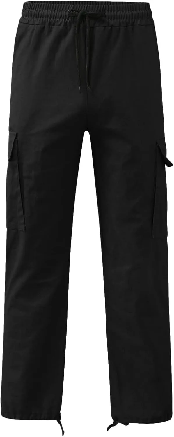 BIFUTON Men's Cotton Casual Sweatpants Yoga Athletic Lounge Trousers Elastic Cargo Jogger Straight Leg Pants with Pockets