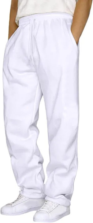 BIFUTON Men's Pants,Mens Joggers with Pockets Cotton Sweatpants for Men Lightweight Hiking Pants Drawstring Running Pants