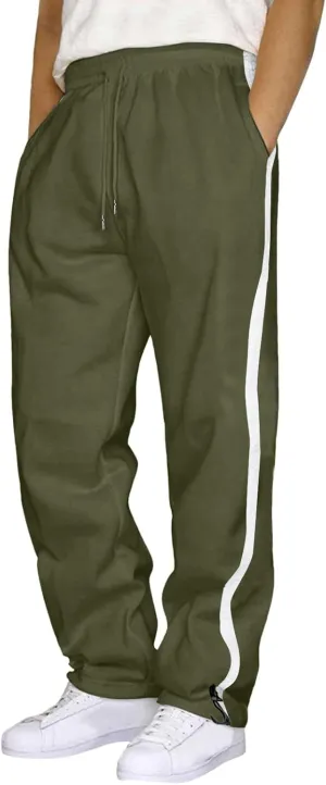 BIFUTON Men's Pants,Mens Joggers with Pockets Cotton Sweatpants for Men Lightweight Hiking Pants Drawstring Running Pants