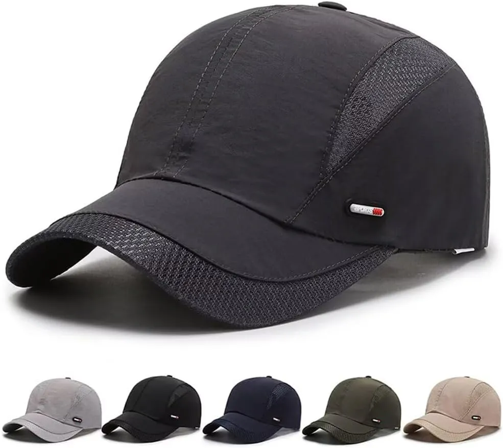 Breathable Quick Drying Baseball Caps Athletic Sport Mesh Sun Hats Lightweight Unstructured Adjustable Comfy Fit