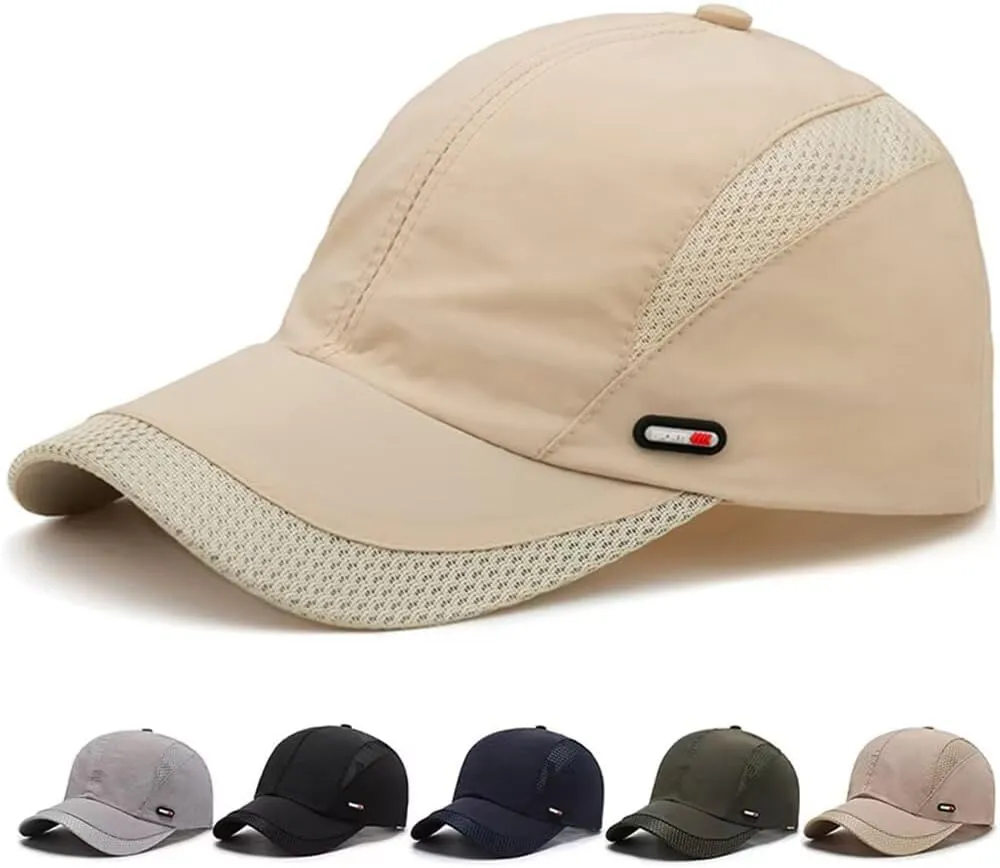 Breathable Quick Drying Baseball Caps Athletic Sport Mesh Sun Hats Lightweight Unstructured Adjustable Comfy Fit