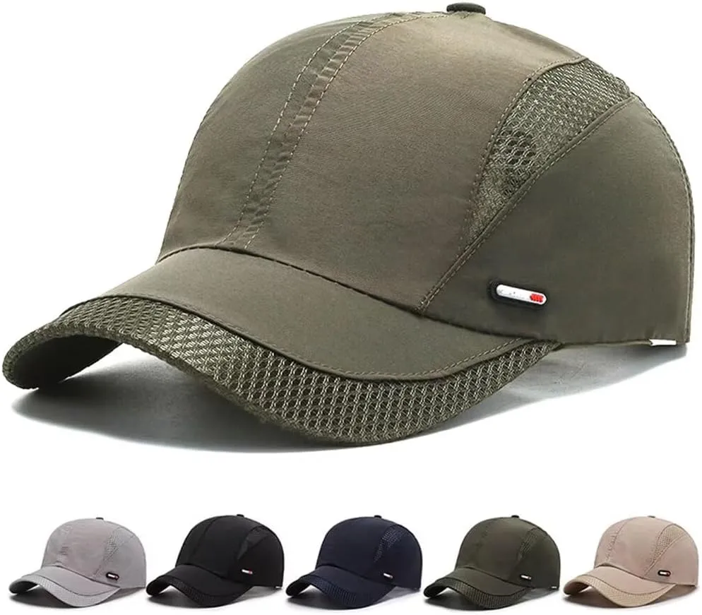 Breathable Quick Drying Baseball Caps Athletic Sport Mesh Sun Hats Lightweight Unstructured Adjustable Comfy Fit