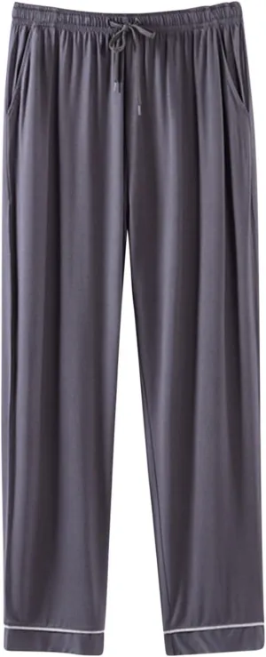 Cambkatl Men's Comfy Pajama Pants Loose Drawstring Lounge Pants Soft Modal Sleepwear Bottom with Pockets
