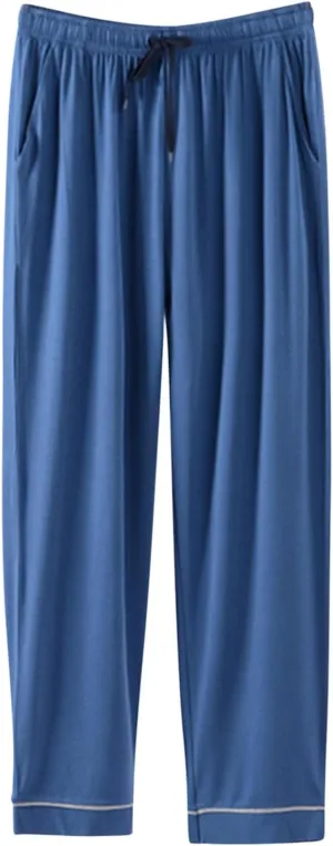 Cambkatl Men's Comfy Pajama Pants Loose Drawstring Lounge Pants Soft Modal Sleepwear Bottom with Pockets