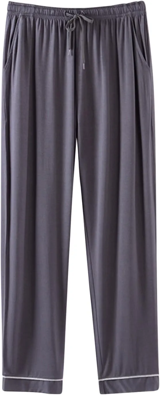 Cambkatl Men's Comfy Pajama Pants Loose Drawstring Lounge Pants Soft Modal Sleepwear Bottom with Pockets