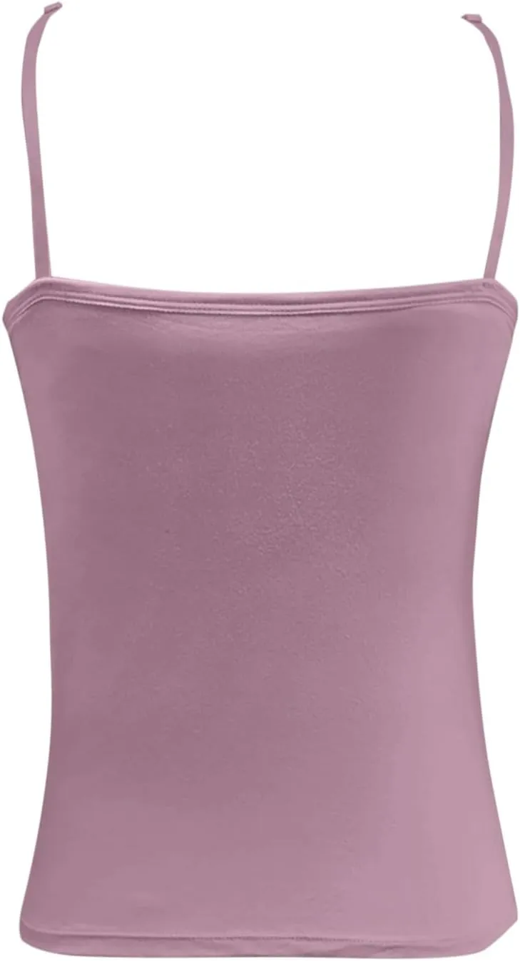 Camisole Tops for Women Summer Spaghetti Straps Seamless Tank Top Wtih Shelf Bra Workout Yoga Shirts