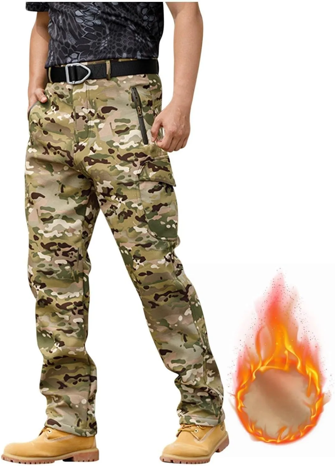 Camo Tactical Pants Men Zip Off Water Resistant Ripstop Pants Athletic Quick Dry Apparel Outdoor