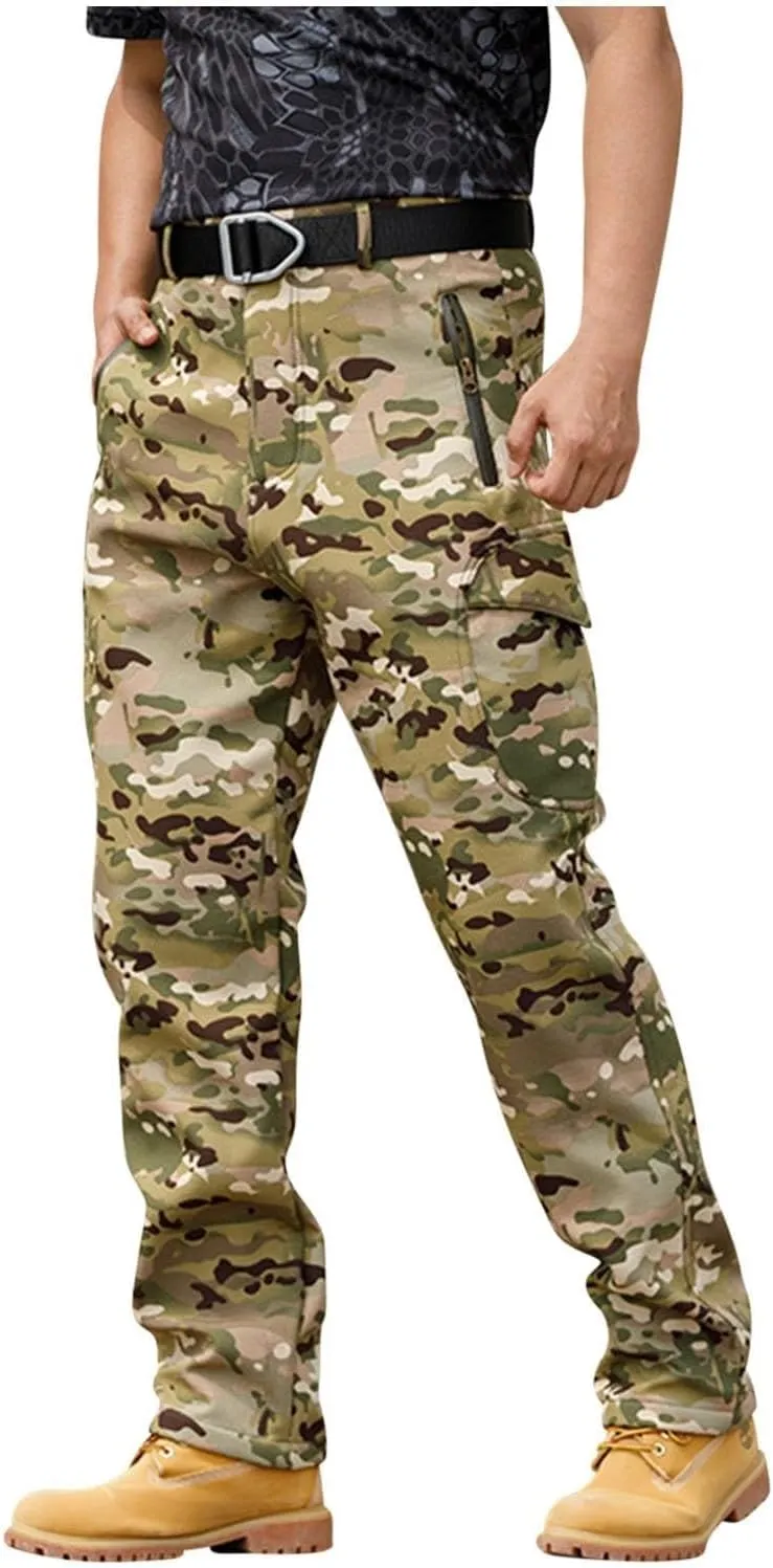 Camo Tactical Pants Men Zip Off Water Resistant Ripstop Pants Athletic Quick Dry Apparel Outdoor