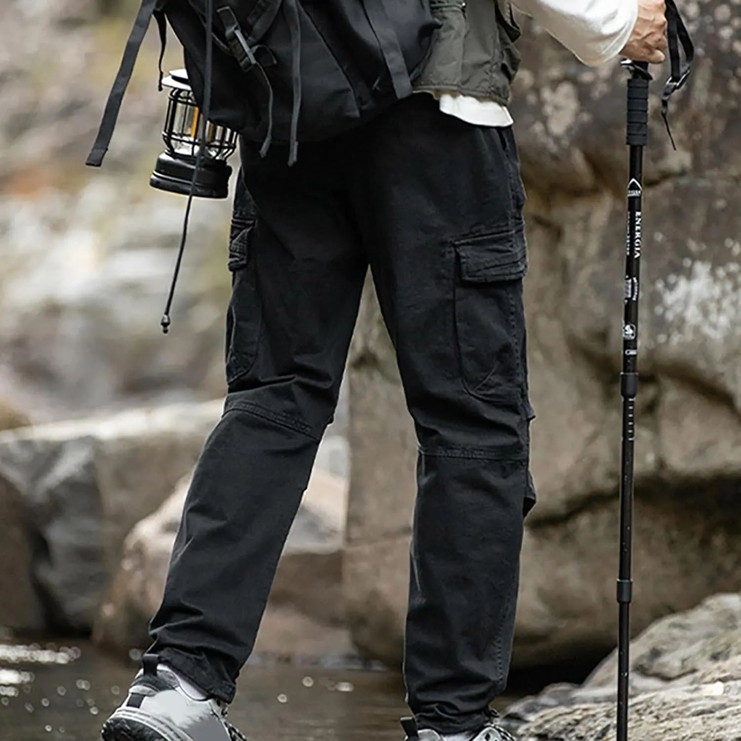 Cargo Pants for Men Work Flexible High Stretch Multi-Pocket Durable Cargo Pants Elastic Waist Tactical Pants 2024