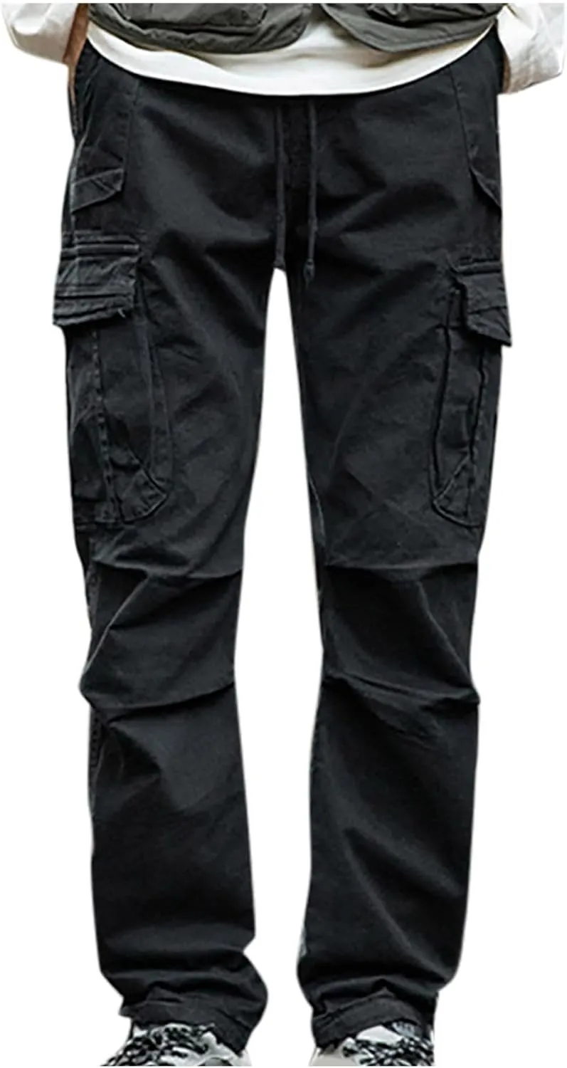 Cargo Pants for Men Work Flexible High Stretch Multi-Pocket Durable Cargo Pants Elastic Waist Tactical Pants 2024