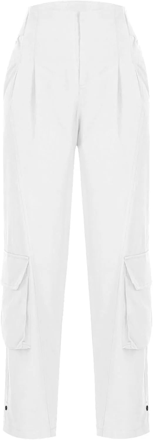 Cargo Pants for Women Straight Leg Baggy Sweatpants Workout Trousers with Pockets Low-Rise Pants