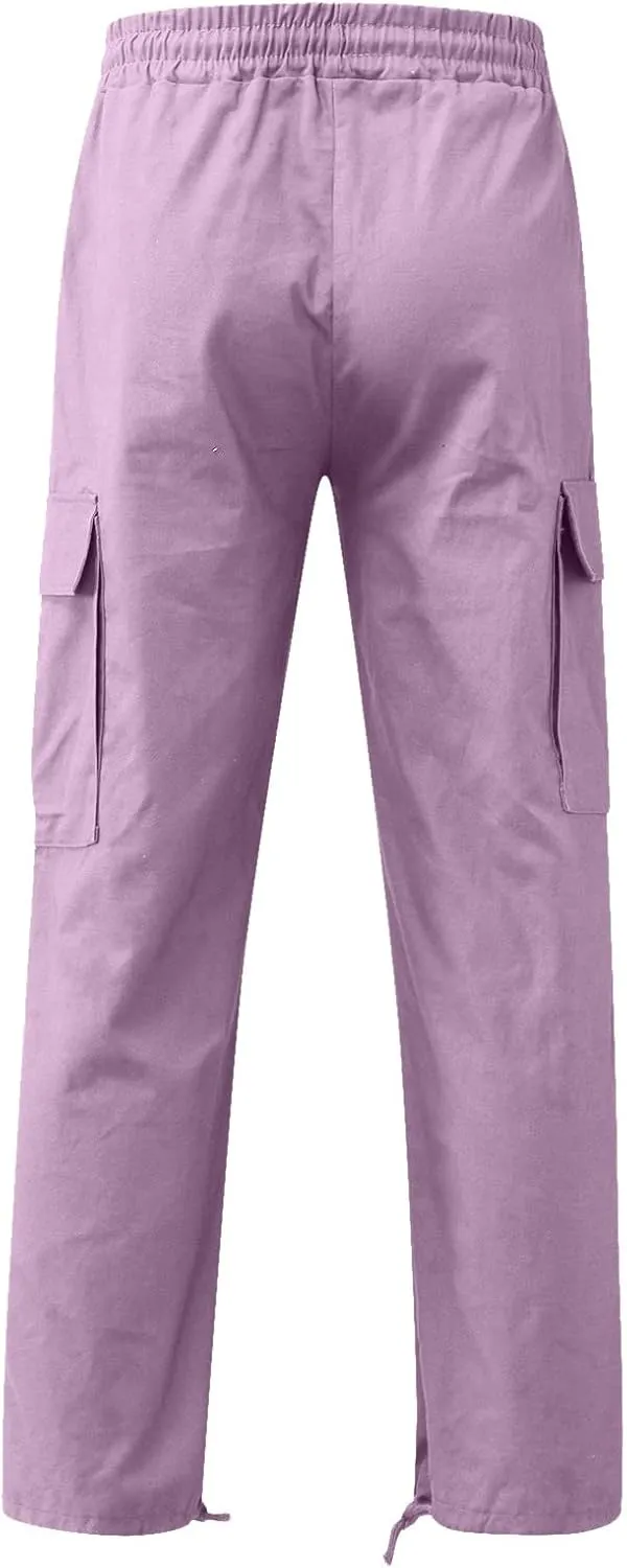 Cargo Sweatpants for Men Baggy Open Bottom Loose Pants Straight Leg Athletic Work Pants Hiking Streetwear Joggers