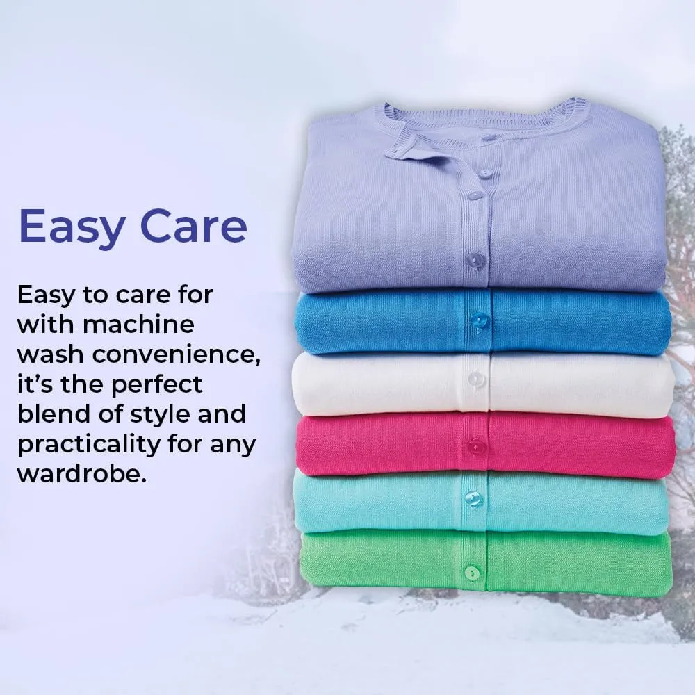 Caroline Cardigan and Shell Twinset | Women’s Button Down Sweater and Tank Top Set | Soft Knit | Long Sleeve