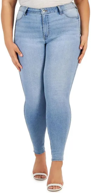 Celebrity Pink Womens Plus High Rise Stretch Skinny Jeans
