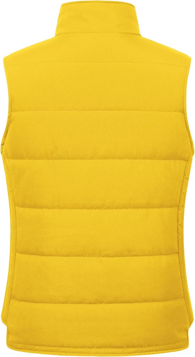Chrisuno Women's Winter Vests Outerwear Lightweight Quilted Puffer Utility Vest