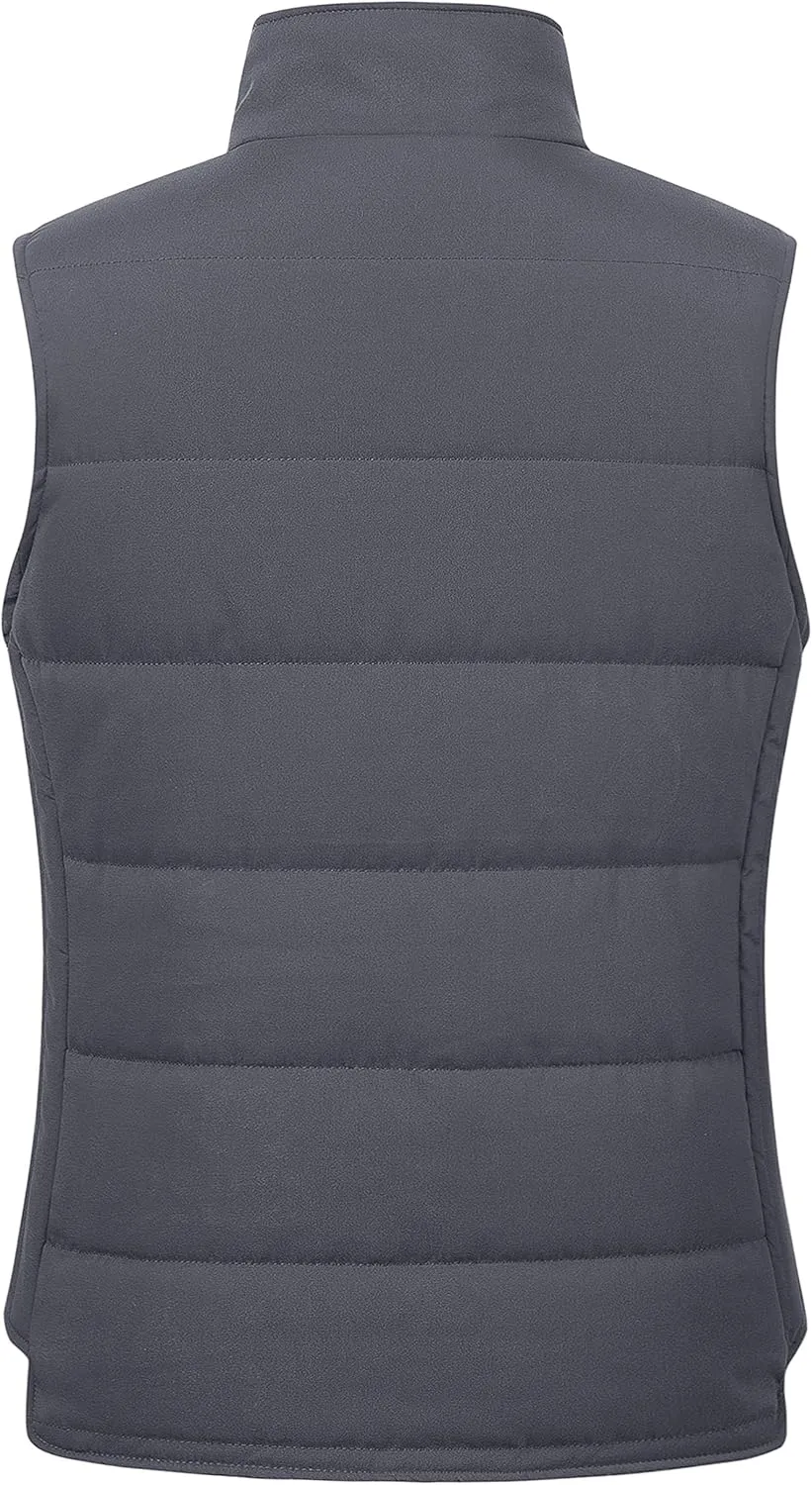 Chrisuno Women's Winter Vests Outerwear Lightweight Quilted Puffer Utility Vest