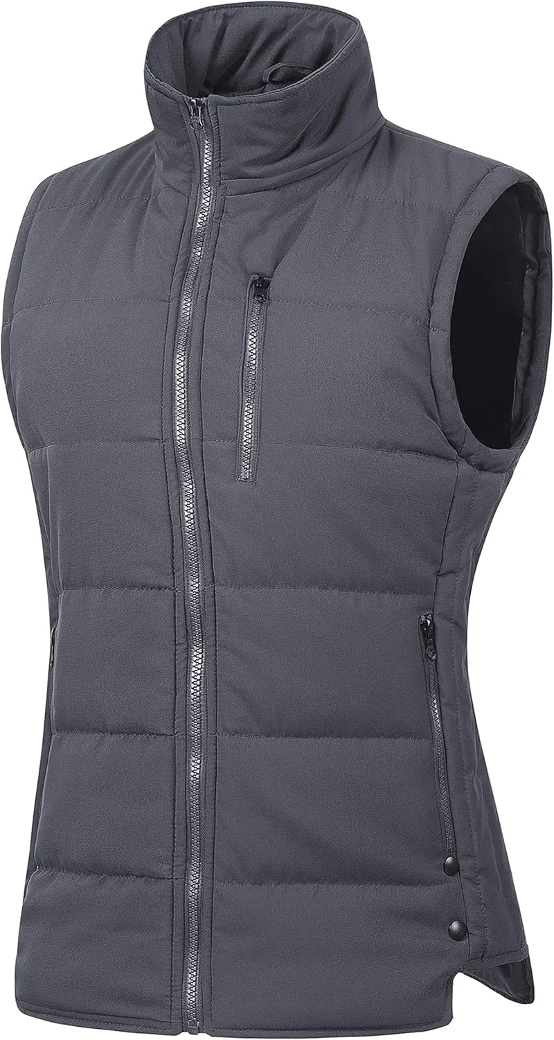 Chrisuno Women's Winter Vests Outerwear Lightweight Quilted Puffer Utility Vest