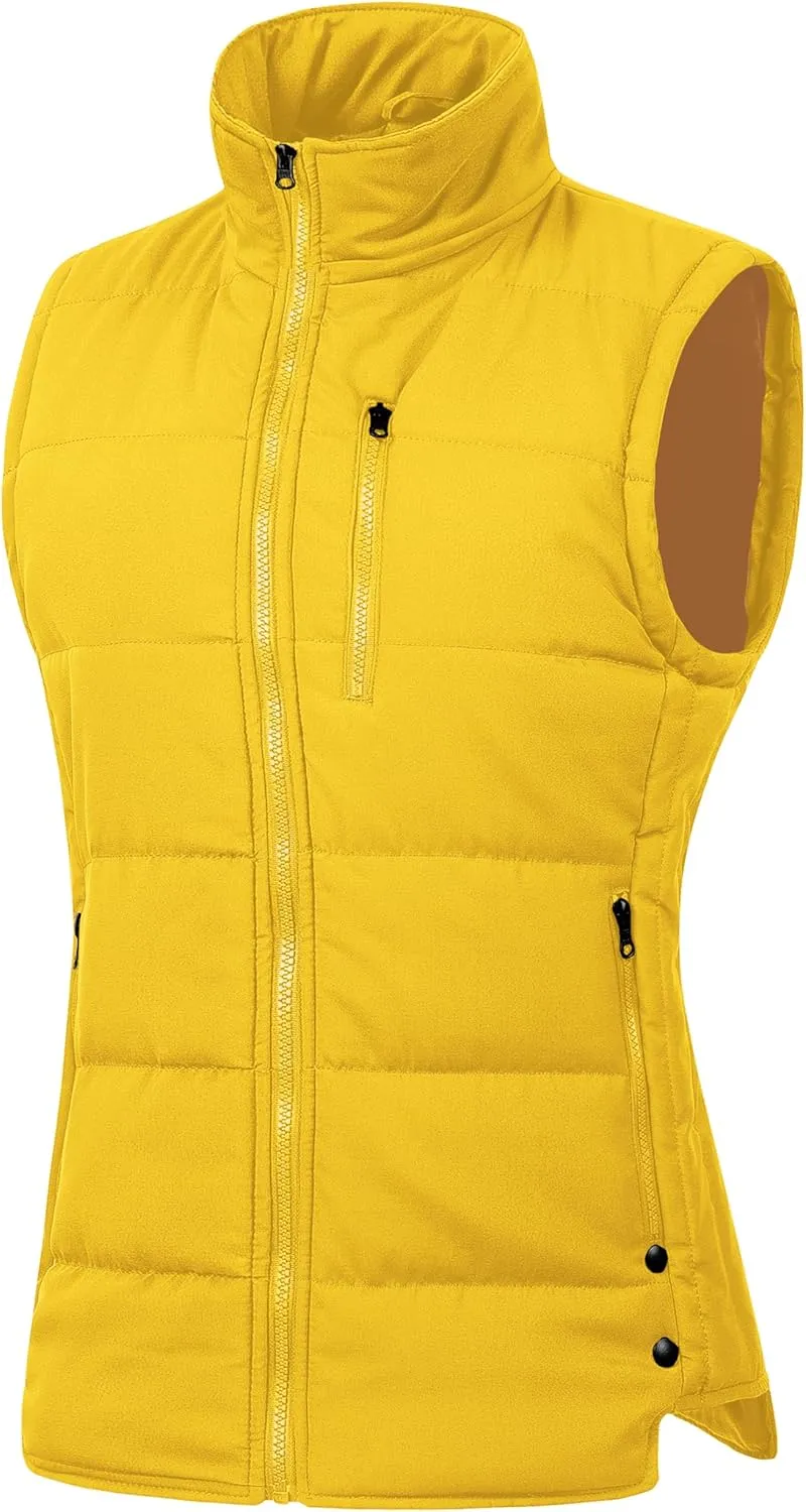 Chrisuno Women's Winter Vests Outerwear Lightweight Quilted Puffer Utility Vest