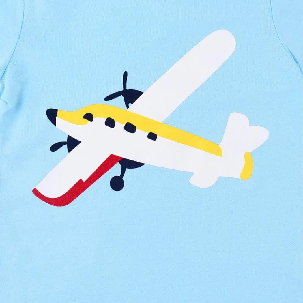 CM-Kid Little Boys Pajamas Short Set Summer Clothes Pjs for Toddler Kids Fire Truck Short Sleeve Sleepwear Jammies Shirts