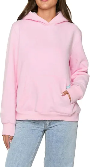 cochineal Preppy Embroidery Hoodie for Teen Girls Cute Graphic Oversized Hooded Sweatshirt Y2k Aesthetic Bow Pullover Shirt