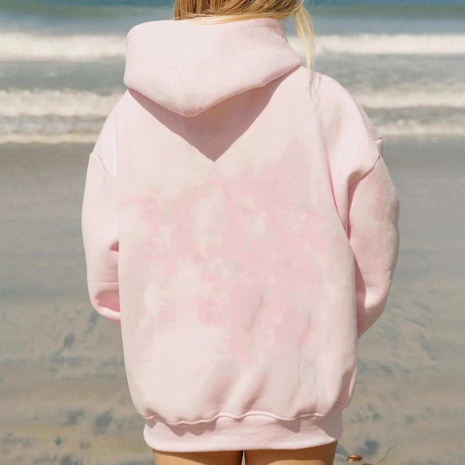cochineal Preppy Embroidery Hoodie for Teen Girls Cute Graphic Oversized Hooded Sweatshirt Y2k Aesthetic Bow Pullover Shirt