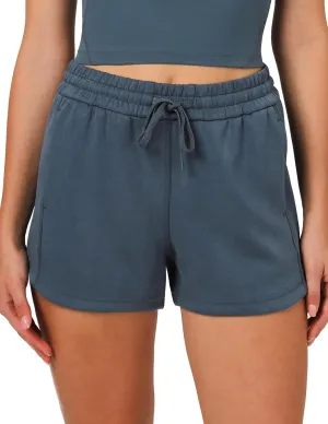 Colorfulkoala Modal Women's High Waisted Sweat 4'' Shorts with Pockets